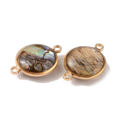 Natural Abalone Shell/Paua Shell Connector Charms KK-WH0031-05A-1