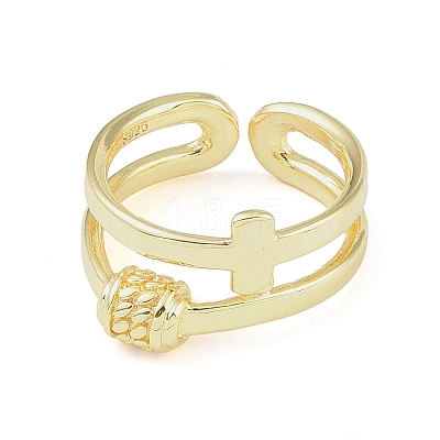 304 Stainless Steel Open Cuff Rings for Women LS-RJEW-H229-02G-03-1