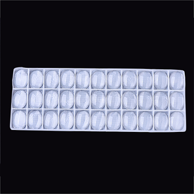 Transparent Glass Cabochons GGLA-R022-30x40-B-1
