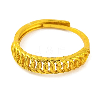 Brass Curb Chain Adjustable Rings for Women RJEW-G318-02A-G-1