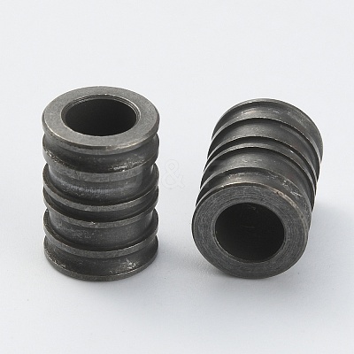 Groove Column Shaped Brass Beads FIND-WH0143-88B-1