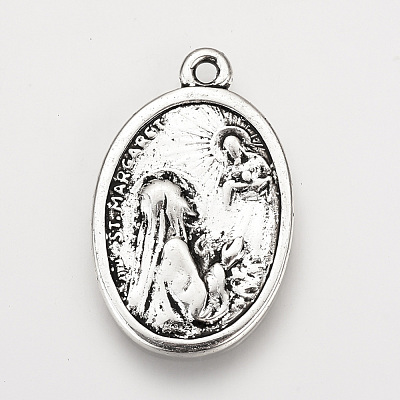 Tibetan Style Alloy Pendants TIBE-Q078-09AS-RS-1