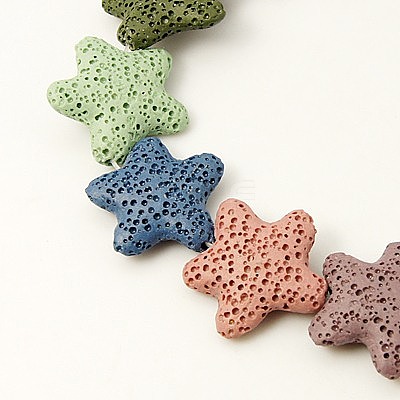 Natural Lava Rock Beads Strands G915-12-1
