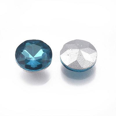Pointed Back Glass Rhinestone Cabochons RGLA-T029-8mm-15-1