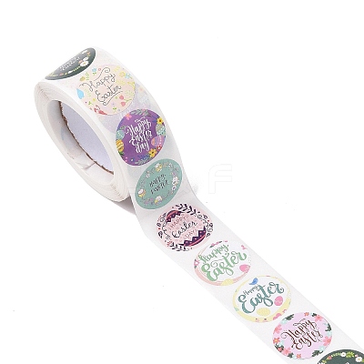 8 Patterns Easter Theme Self Adhesive Paper Sticker Rolls X1-DIY-C060-03J-1