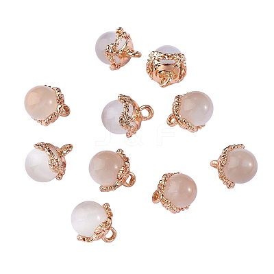 10Pcs Gemstone Charm Pendant Crystal Quartz Healing Natural Stone Pendants Buckle for Jewelry Necklace Earring Making Cra JX599A-1
