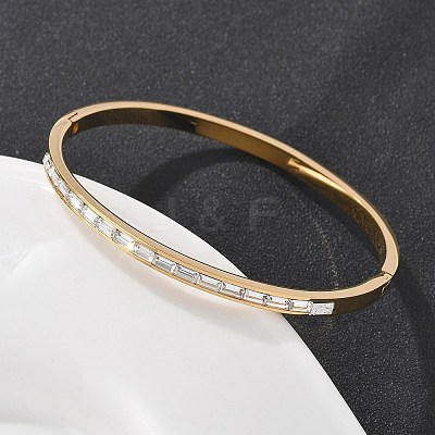 304 Stainless Steel Rhinestone Bangles for Women BJEW-Z092-08G-1