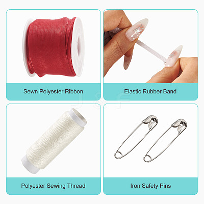 DIY Hair Tie Making Kits DIY-TA0015-81C-1
