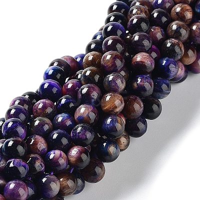 Natural Rainbow Tiger Eye Beads Strands G-NH0002-A01-B03-1