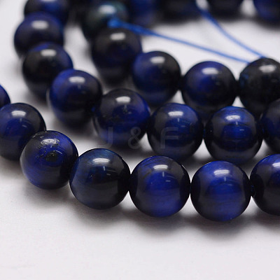 Natural Tiger Eye Bead Strands G-P230-08-B-10mm-1