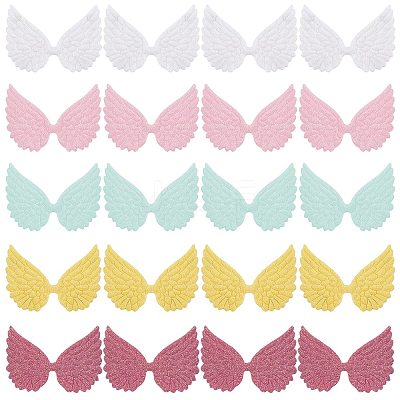 40Pcs 5 Colors Cloth Patches DIY-GF0005-06-1
