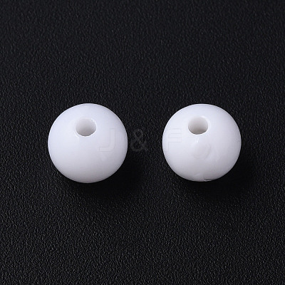 Opaque Acrylic Beads X-MACR-S370-C8mm-01-1