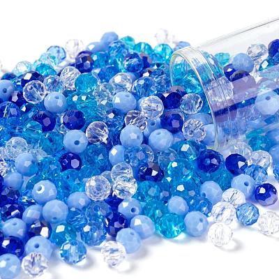 500Pcs 5Colors Electroplate Glass Beads EGLA-LS0001-01A-1