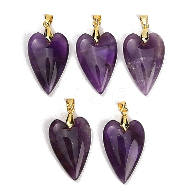 Natural Amethyst Pendants X-G-E570-01G-05-1