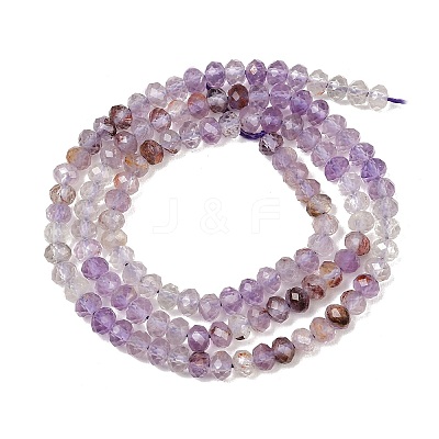 Natural Purple Phantom Quartz Purple Lodolite Quartz Beads Strands G-B175-A22-3x4mm-1