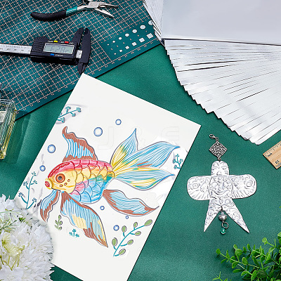 Rectangle Tinfoil Paper Sheets for Craft Engraving LS-DIY-WH0671-302B-01-1