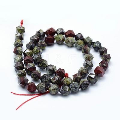 Natural Dragon Blood Beads Strands G-F523-49-6mm-1