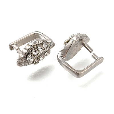 PVD Vacuum Plating & Long-Lasting Plated Brass with Rhinestone Pinch Bails KK-S402-06A-NR-1