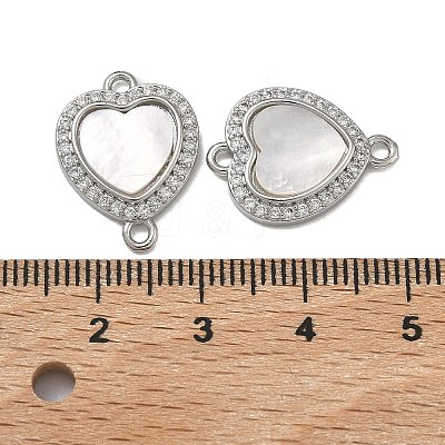 Brass Micro Pave Cubic Zirconia Connector Charms KK-H256-13P-1