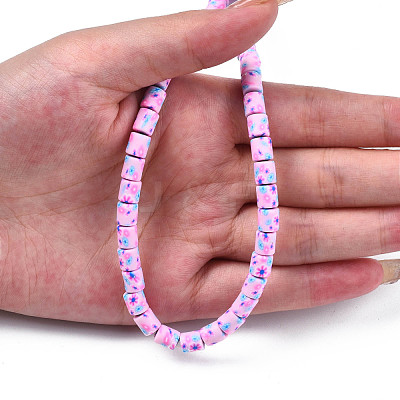 Handmade Polymer Clay Bead Strands CLAY-T020-10D-1