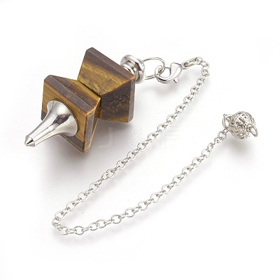 Natural Gemstone Dowsing Pendulums KK-F756-09-1