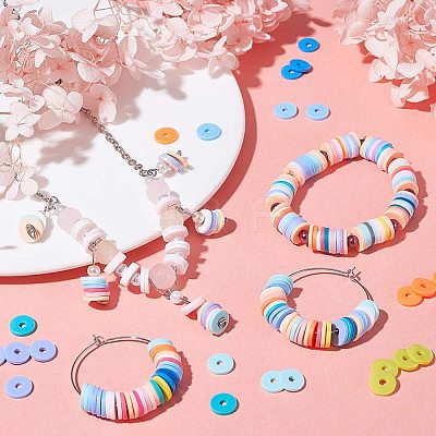 Handmade Polymer Clay Beads CLAY-R067-6.0mm-B36-1
