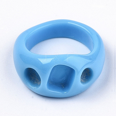 Opaque Resin Finger Rings RJEW-N033-008-A01-1