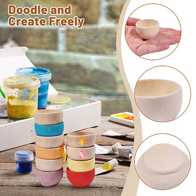 Wood Bowl LS-DJEW-WH0042-113-1