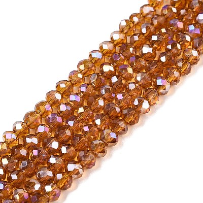 Electroplate Glass Beads Strands EGLA-A044-T3mm-B04-1