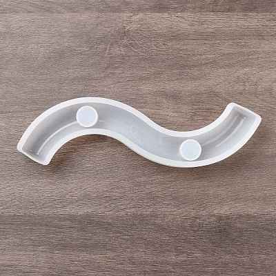 DIY Wavy Line S Shape Candlestick Silicone Molds DIY-E040-01-1