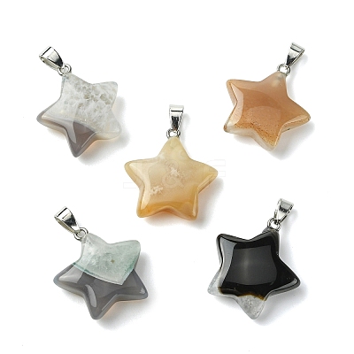 Natural Agate Pendants GG-K002-10O-1