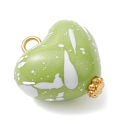 Opaque Spray Painted Acrylic Pendants PALLOY-JF04472-1
