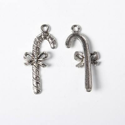 Tibetan Style Alloy Pendants TIBEP-GC119-AS-RS-1