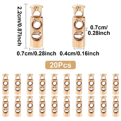 20Pcs Alloy Spring Cord Locks FIND-YW0007-72-1