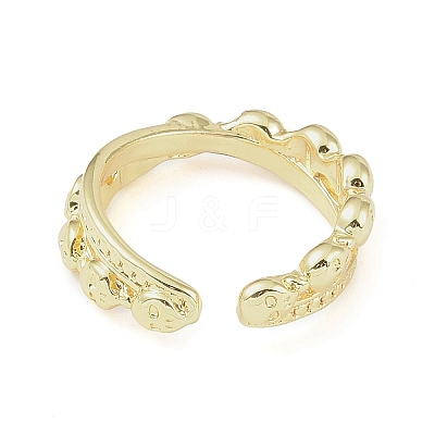 304 Stainless Steel Open Cuff Rings for Women LS-RJEW-H229-02G-06-1