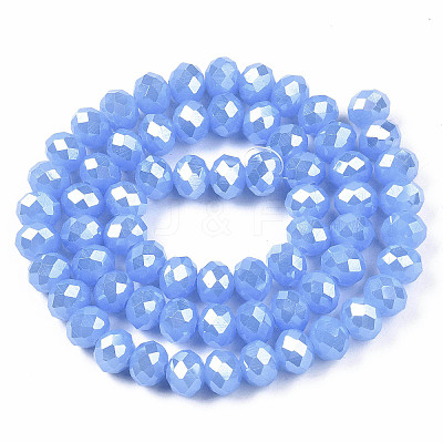 Electroplate Glass Beads Strands EGLA-A034-J10mm-A02-1
