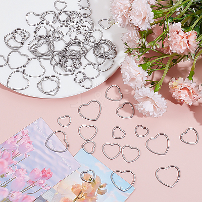 72Pcs 3 Styles 304 Stainless Steel Linking Ring STAS-ME0002-38-1