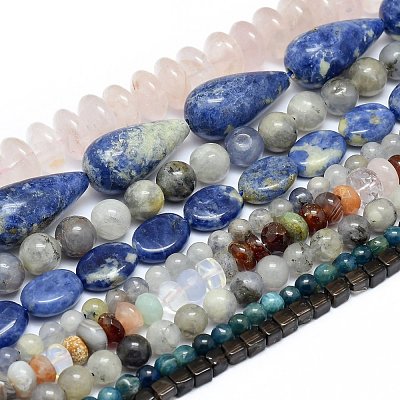 Natural & Synthetic Gemstone Beads Strands G-F513-02A-1