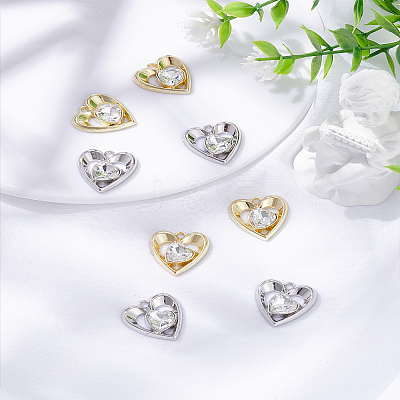 8Pcs 2 Colors Alloy Pendants FIND-LP0005-15-1