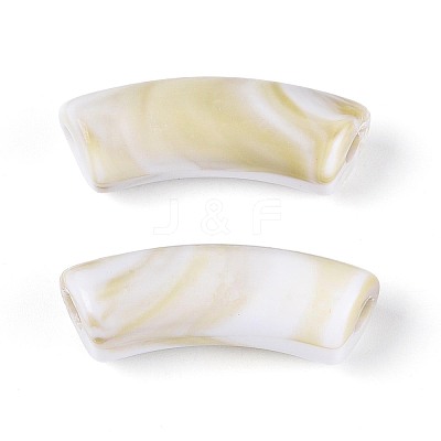 Two Tone Acrylic Beads MACR-WH0015-02-1