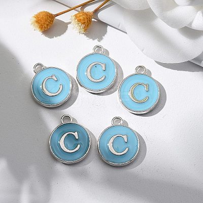 Platinum Plated Alloy Enamel Charms LS-ENAM-S118-04C-P-1