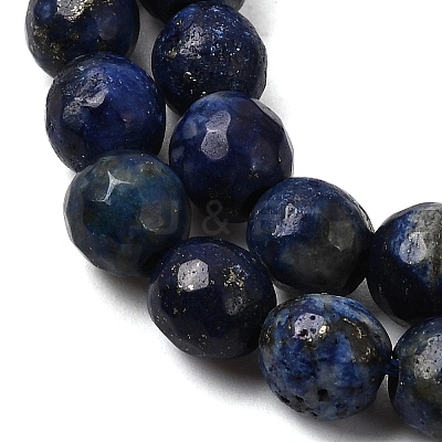 Natural Dyed Lapis Lazuli Beads Strands G-G059-6mm-1