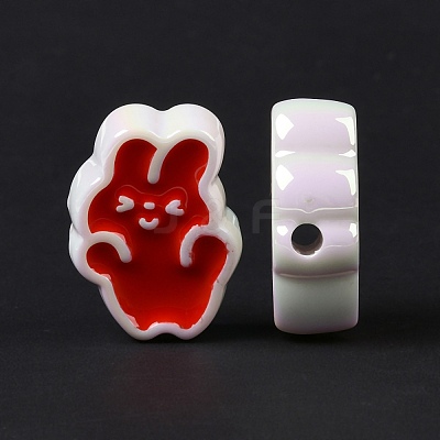 Opaque Acrylic Beads OACR-H025-01D-1