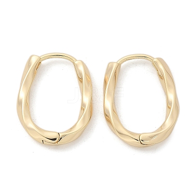 Brass Twist Hoop Earrings EJEW-Q014-02G-1