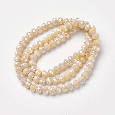 Electroplate Opaque Glass Beads Strands X-EGLA-A034-P4mm-T12-1