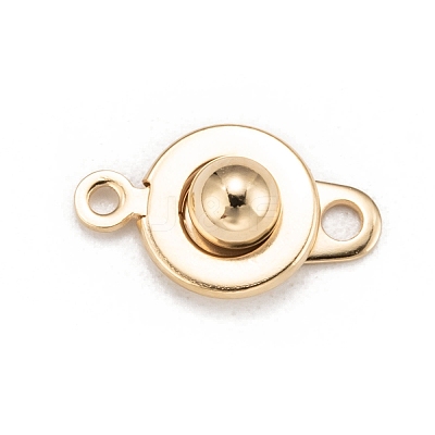 201 Stainless Steel Snap Clasps X-STAS-I137-06G-1