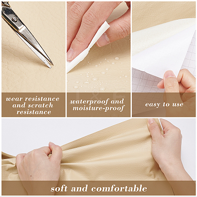 PU Leather Self-adhesive Fabric DIY-WH0001-92C-1