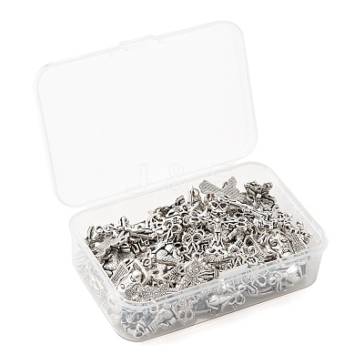 80Pcs 8 Style Tibetan Style Alloy Pendants X1-FIND-LS0001-41AS-1
