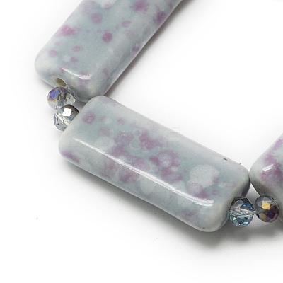 Handmade Porcelain Beads Strands X-PORC-R046-03D-1