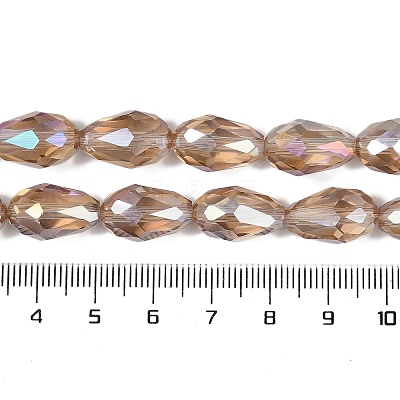 Transparent Electroplate Glass Beads Strands EGLA-N013-T6mm-B23-1